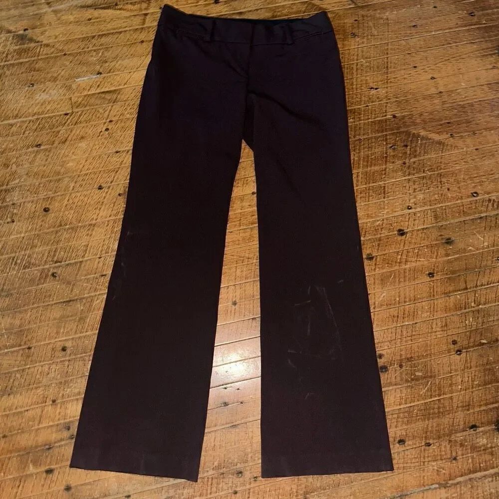 Loft burgundy straight leg business casual 4 trousers